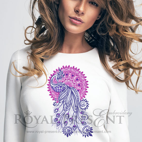 Oriental Machine Embroidery Designs Peacock Paisley - 4 sizes Oriental Machine Embroidery Designs Peacock Paisley - 4 sizes