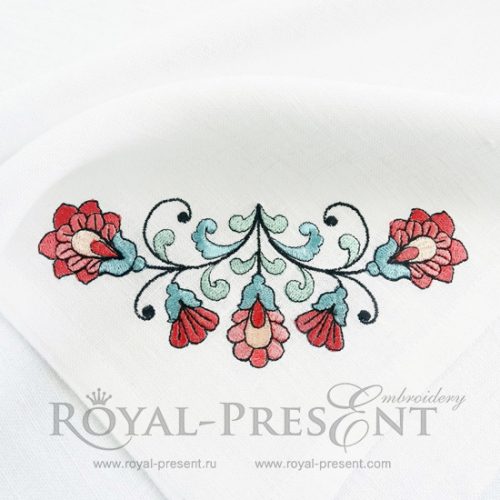 Machine Embroidery Design Floral Ornament Machine Embroidery Design Floral Ornament