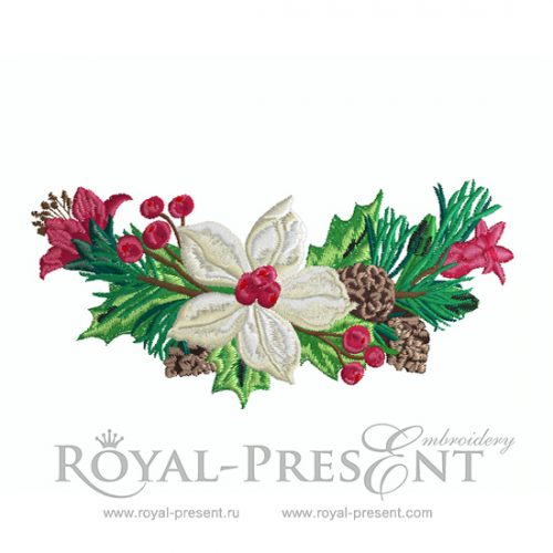 Christmas garland Machine Embroidery Design Christmas garland Machine Embroidery Design