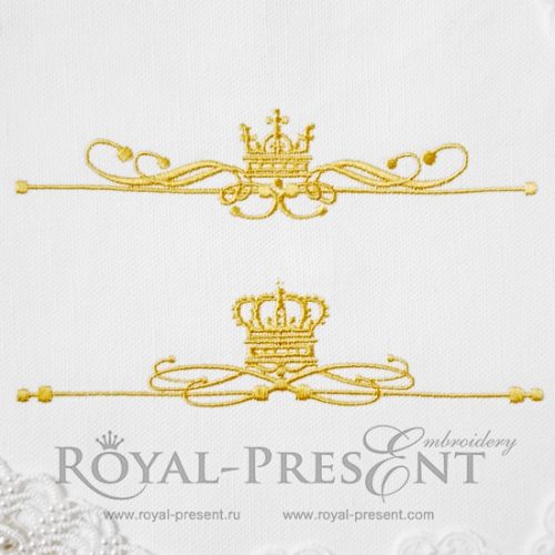 Machine Embroidery Designs Classic ornament with crown Machine Embroidery Designs Classic ornament with crown
