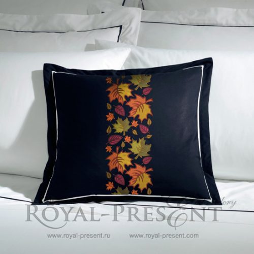 Machine Embroidery Design Autumn leaves border