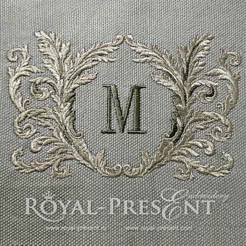 Baroque Blank Monogram Machine Embroidery Design Baroque Blank Monogram Machine Embroidery Design