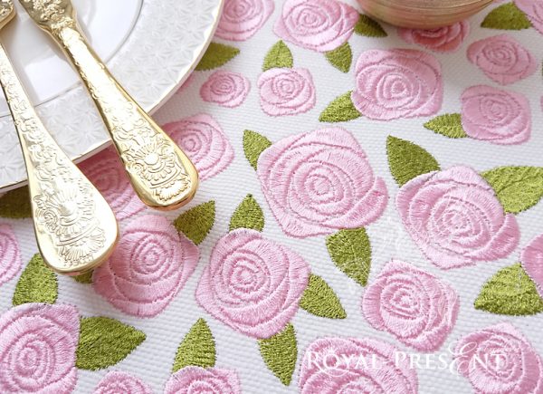 Border Machine Embroidery Design Roses Border Machine Embroidery Design Roses