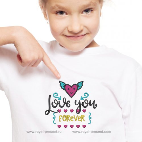 Machine Embroidery Design Love You Forever Machine Embroidery Design Love You Forever