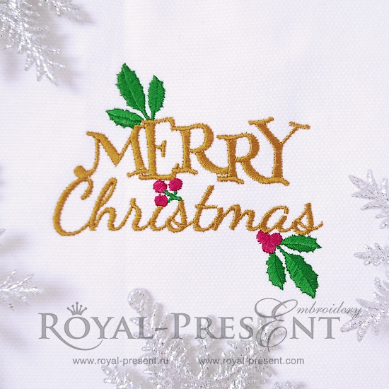 Free Machine Embroidery Design Merry Christmas