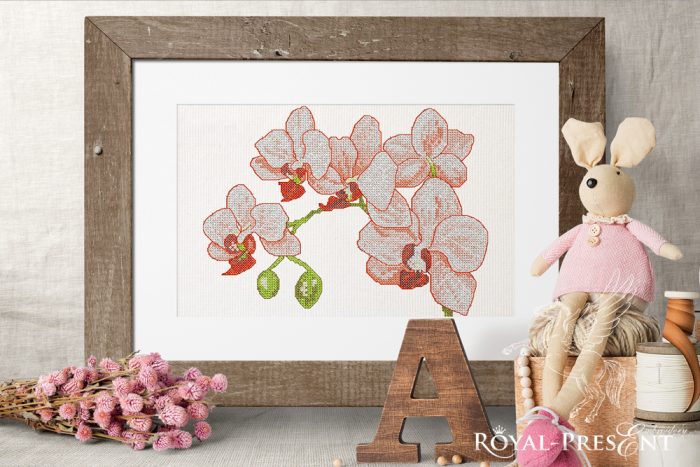 Cross-stitch Machine Embroidery Design Orchid Dreams Cross-stitch Machine Embroidery Design Orchid Dreams