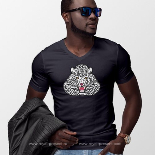 Applique embroidery design Snow Leopard - 3 sizes