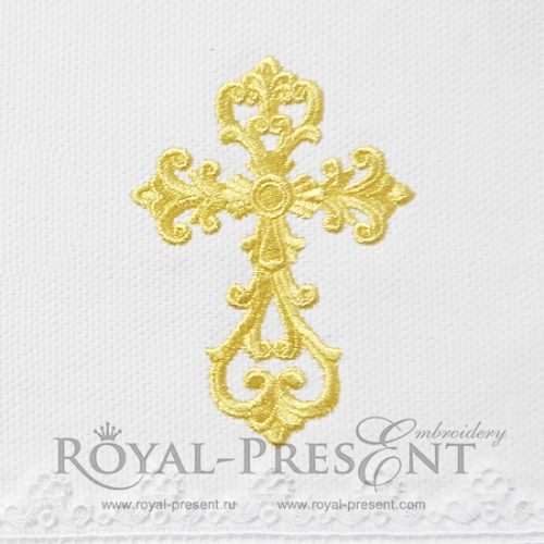 Machine Embroidery Design Ancient Cross