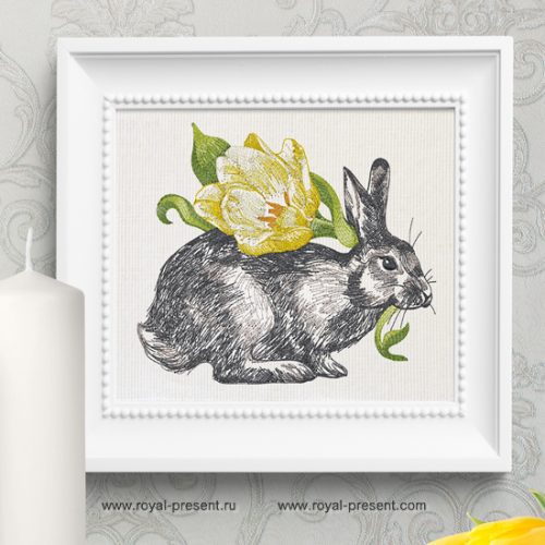 Spring Bunny Embroidery Design Spring Bunny Embroidery Design