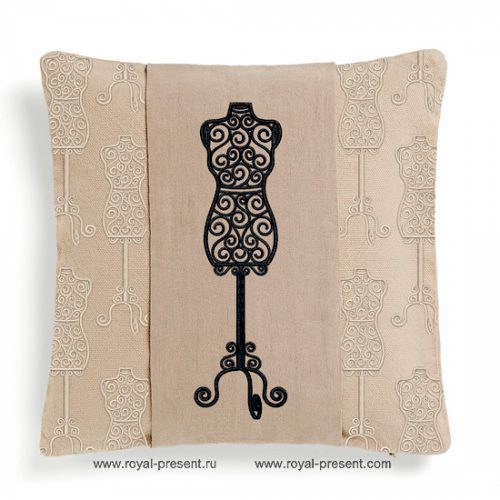 Vintage mannequin Machine Embroidery Design