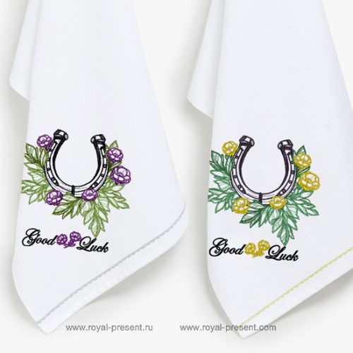 Horseshoe machine embroidery design Horseshoe machine embroidery design