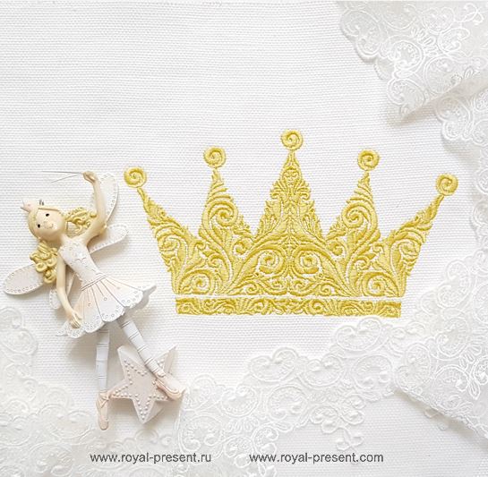 Ornate Crown Machine Embroidery Design Ornate Crown Machine Embroidery Design