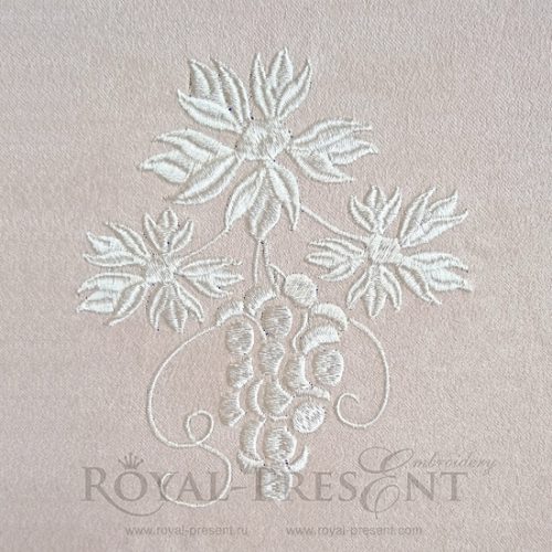 Free Machine Embroidery Design Monochrome grapes Free Machine Embroidery Design Monochrome grapes