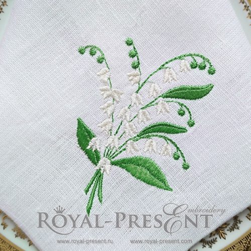 Machine Embroidery Design Lilies of the valley