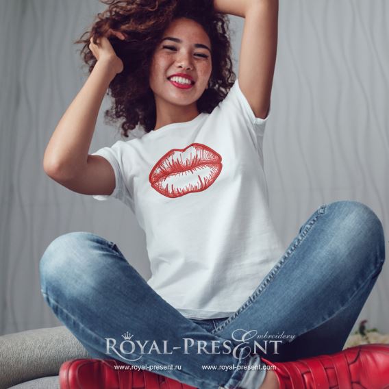 Lips Machine Embroidery Design