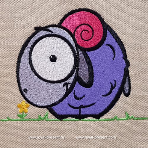 Appliqué Machine Embroidery Design Lamb