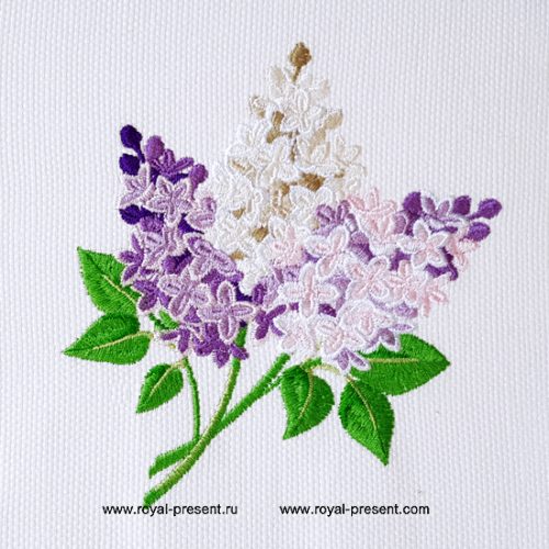 Lilac Machine Embroidery Design - 2 sizes Lilac Machine Embroidery Design - 2 sizes
