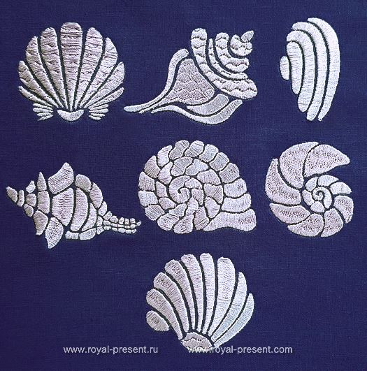 Mini Seashells Machine Embroidery Designs