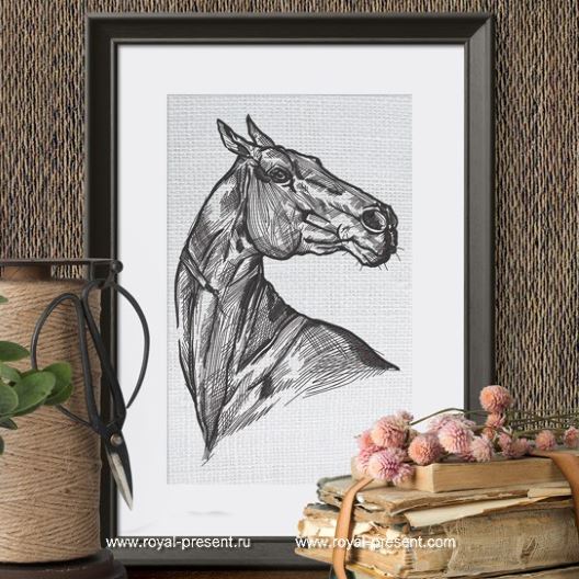 Horse embroidery design Horse embroidery design - 6 sizes