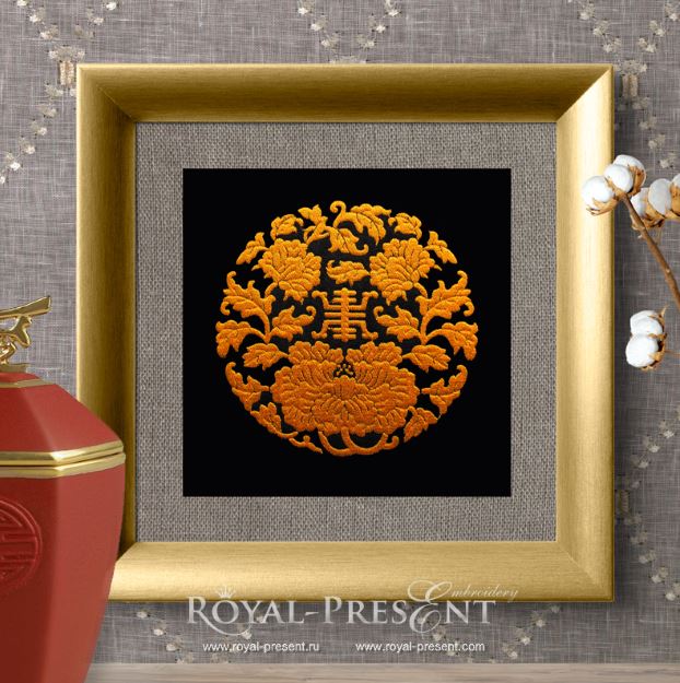 Chinese ornament Machine Embroidery Design