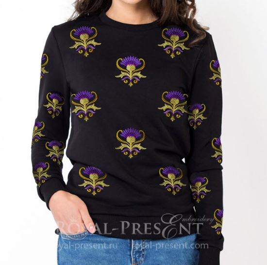 Golden thistle Machine Embroidery Design