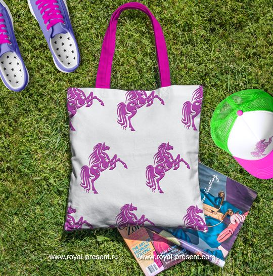 Pink Horse Machine Embroidery Design