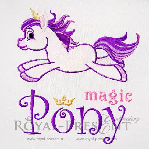 Machine Embroidery Design Magic Pony - 7 sizes Machine Embroidery Design Magic Pony - 7 sizes