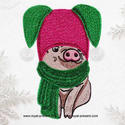 Machine Embroidery Design Christmas Piggy Machine Embroidery Design Christmas Piggy