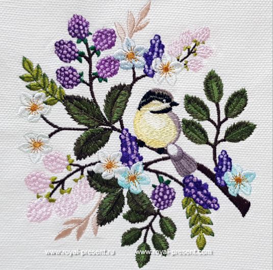 Titmouse Machine Embroidery Design Titmouse Machine Embroidery Design