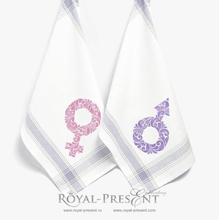 Female and Male symbols Machine Embroidery Designs Female and Male symbols Machine Embroidery Designs