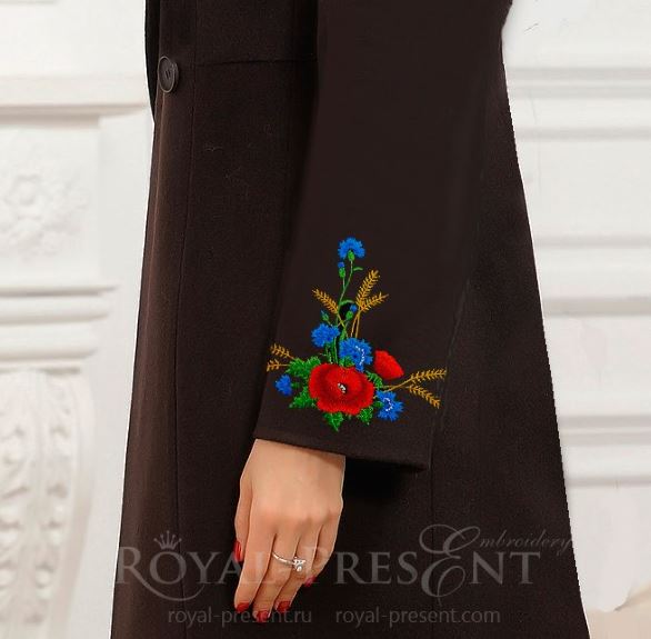 Estonian Machine Embroidery Design Bouquet of poppies Estonian Machine Embroidery Design Bouquet of poppies