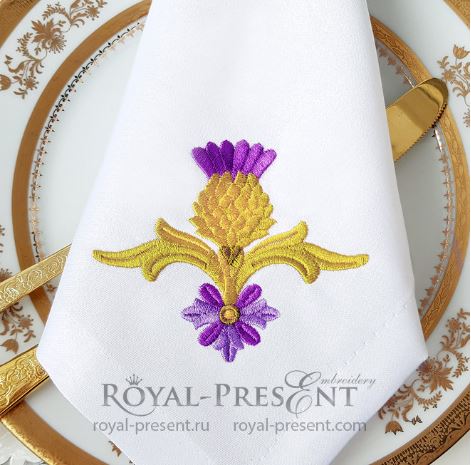 Golden thistle Free Machine Embroidery Design Golden thistle Free Machine Embroidery Design