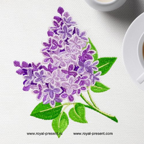 Machine Embroidery Design Lilac Machine Embroidery Design Lilac