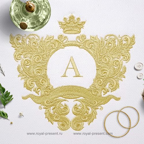 Ornate baroque frame Embroidery Design Ornate baroque frame Embroidery Design