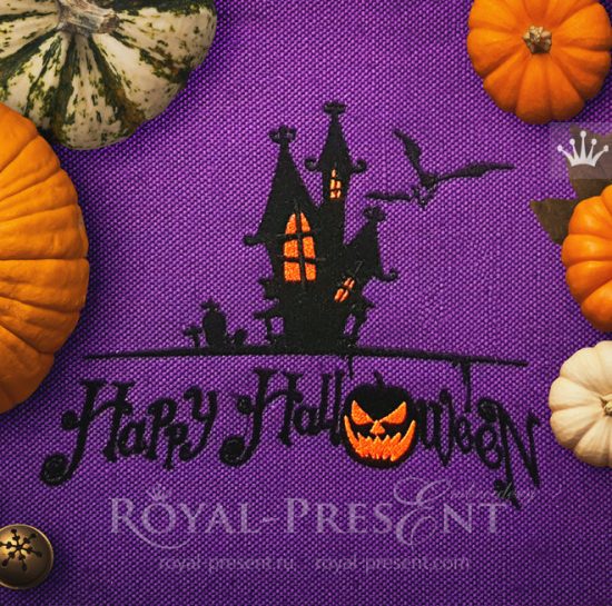 Halloween card Machine Embroidery Design