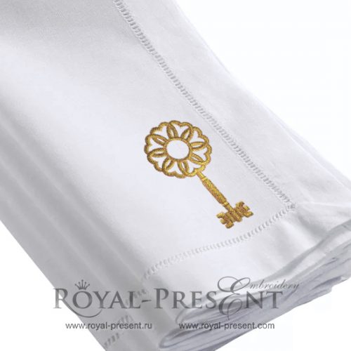 Machine Embroidery Design Bronze key Machine Embroidery Design Bronze key