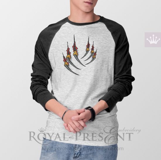 Predator claws Machine Embroidery Design Predator claws Machine Embroidery Design