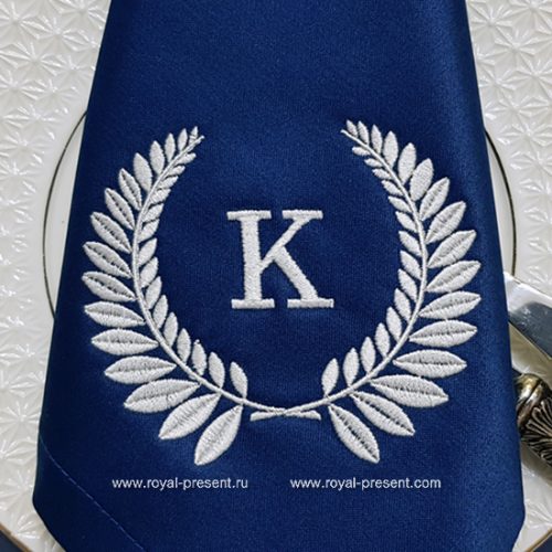 Free Laurel wreath monogram blank Embroidery Design - 2 sizes Free Laurel wreath monogram blank Embroidery Design