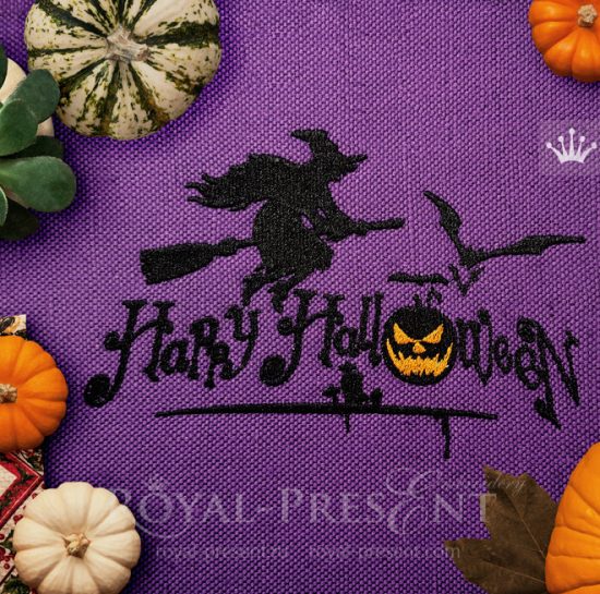 Halloween Witch Machine Embroidery Design