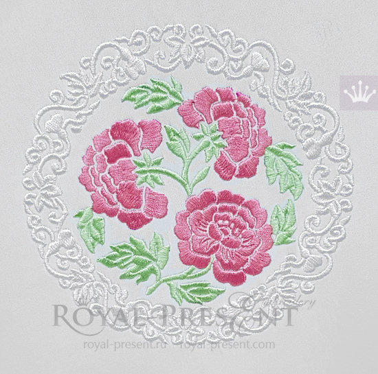 Chinese Peonies Machine embroidery design Chinese Peonies Machine embroidery design