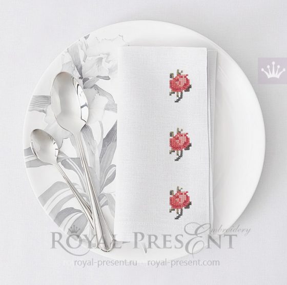 Free Tiny Rose Cross-stitch Machine Embroidery Design Free Tiny Rose Cross-stitch Machine Embroidery Design