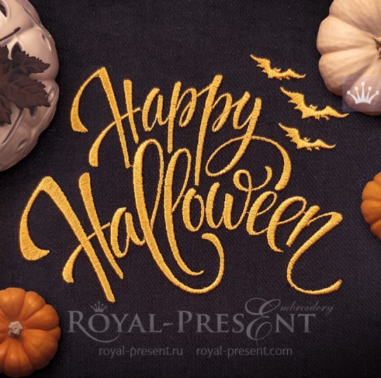 Halloween Message Machine Embroidery Design