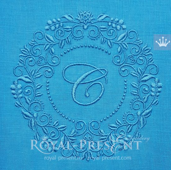 Frames for machine embroidery monogram Berry Monogram Frame Machine Embroidery design - 3 sizes