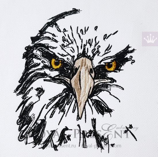 Eagle Head Machine Embroidery Design