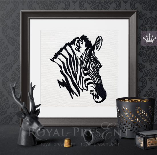 Zebra head Machine Embroidery Design