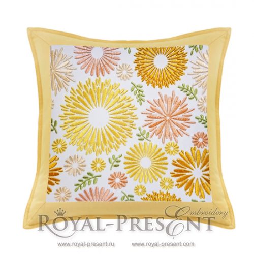 Machine Embroidery Design Floral background Machine Embroidery Design Floral background