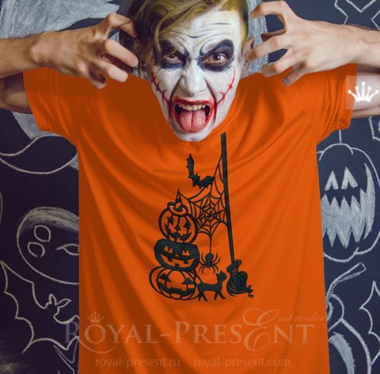 Silhouette Halloween Machine Embroidery Design