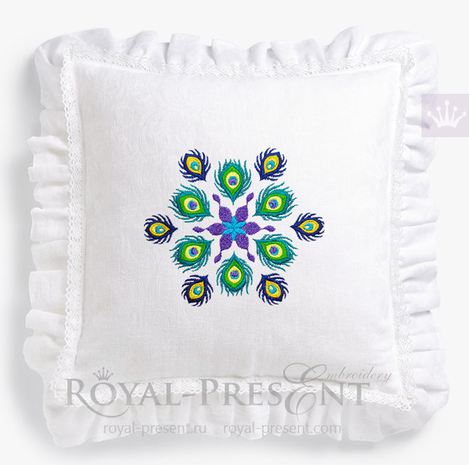 Peacock Mandala Machine Embroidery Design Peacock Mandala Machine Embroidery Design