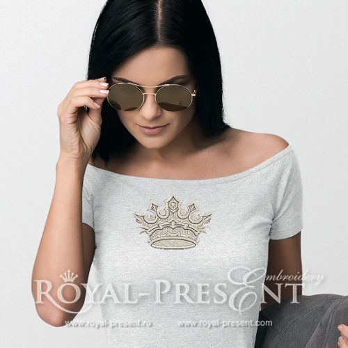 Crown Machine Embroidery Design Crown Machine Embroidery Design