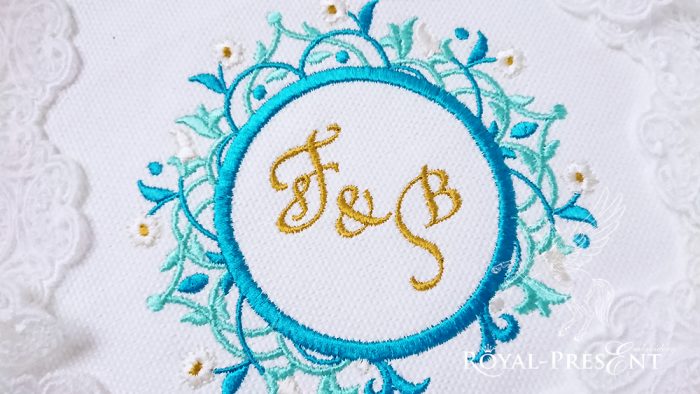 Machine Embroidery Design Moroccan monogram frame Machine Embroidery Design Moroccan monogram frame
